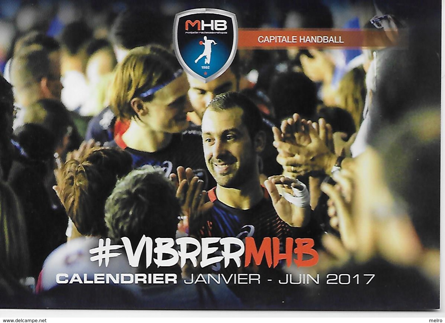 CPSM - HANDBALL Carte Postale Publicitaire - VIBRER MHB Calendrier Janvier- Juin 2017 - Pallamano