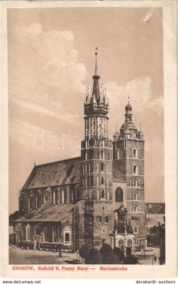 * T2/T3 1918 Kraków, Krakau, Krakkó; Kosciól N. Panny Maryi / Church + K.u.k. Schweres Artillerieregiment No. 2. Cancell - Sonstige & Ohne Zuordnung