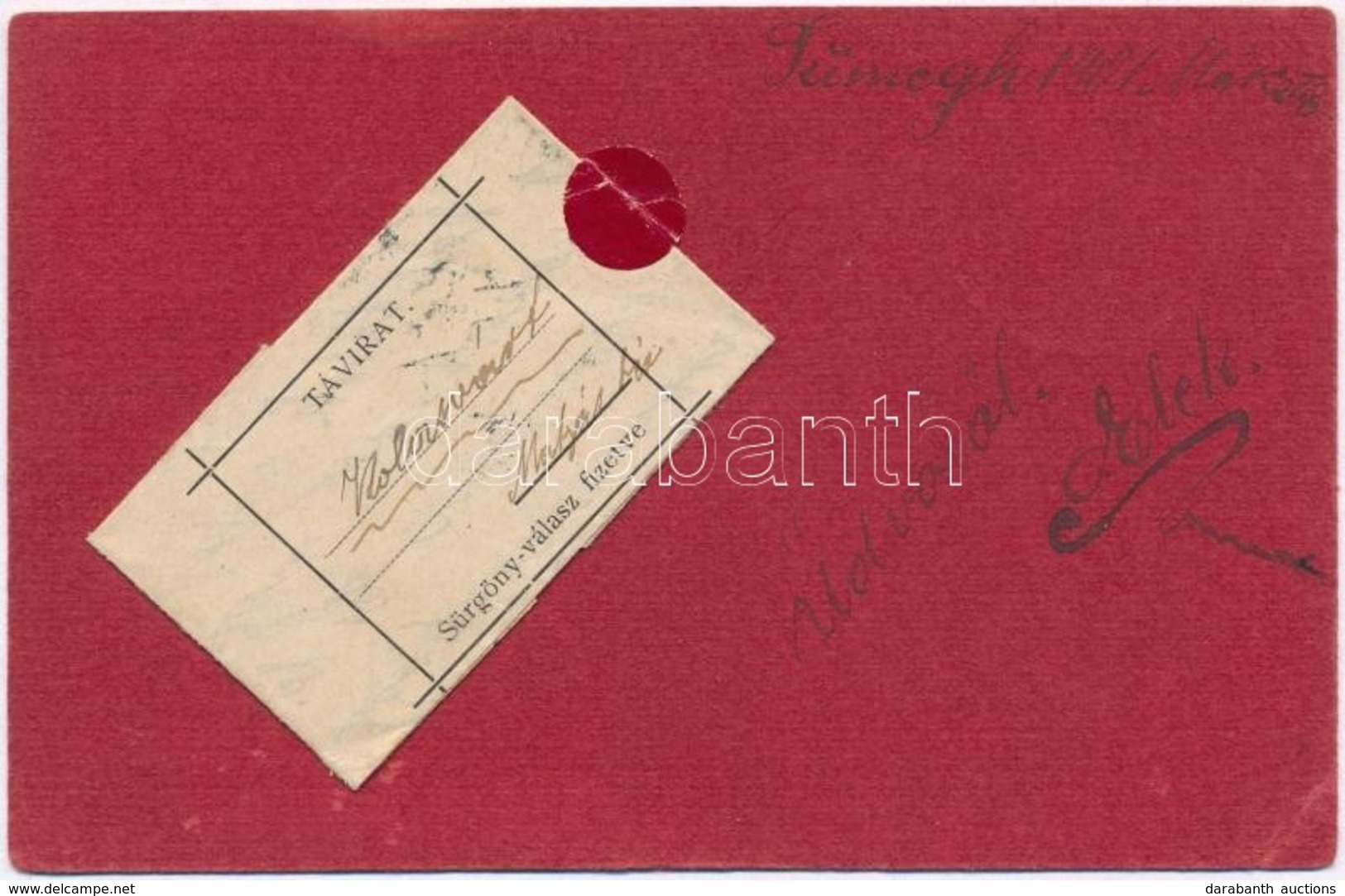 T2/T3 1901 Távirat. Kihajtható Mechanikus Lap / Telegraph. Folding Mechanical Greeting Postcard (EK) - Ohne Zuordnung