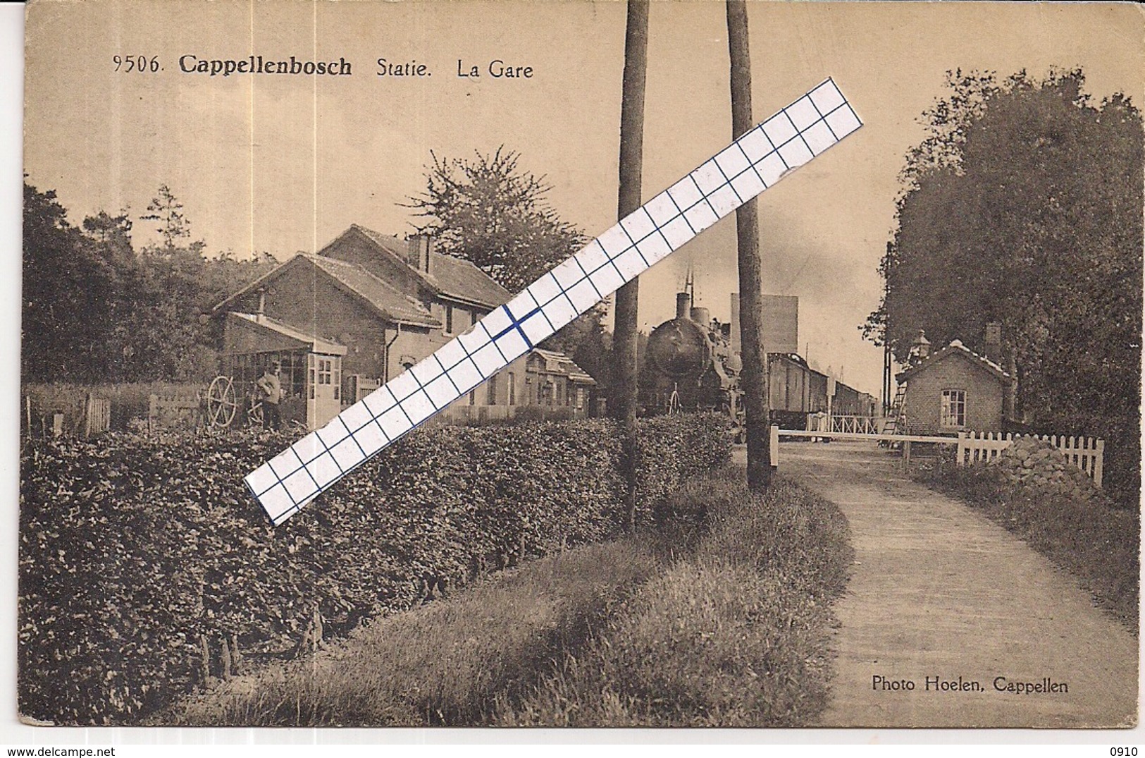 CAPPELLENBOSCH -KAPELLEN"DE STATIE MET STOOMTREIN-LA GARE"HOELEN 9506 UITGIFTE 1926 - Kapellen