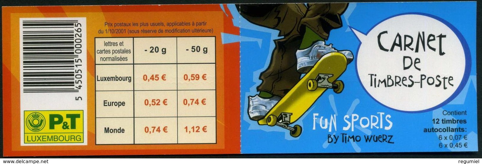 Luxemburgo Carnet. 1511 ** MNH. 2002 - Booklets
