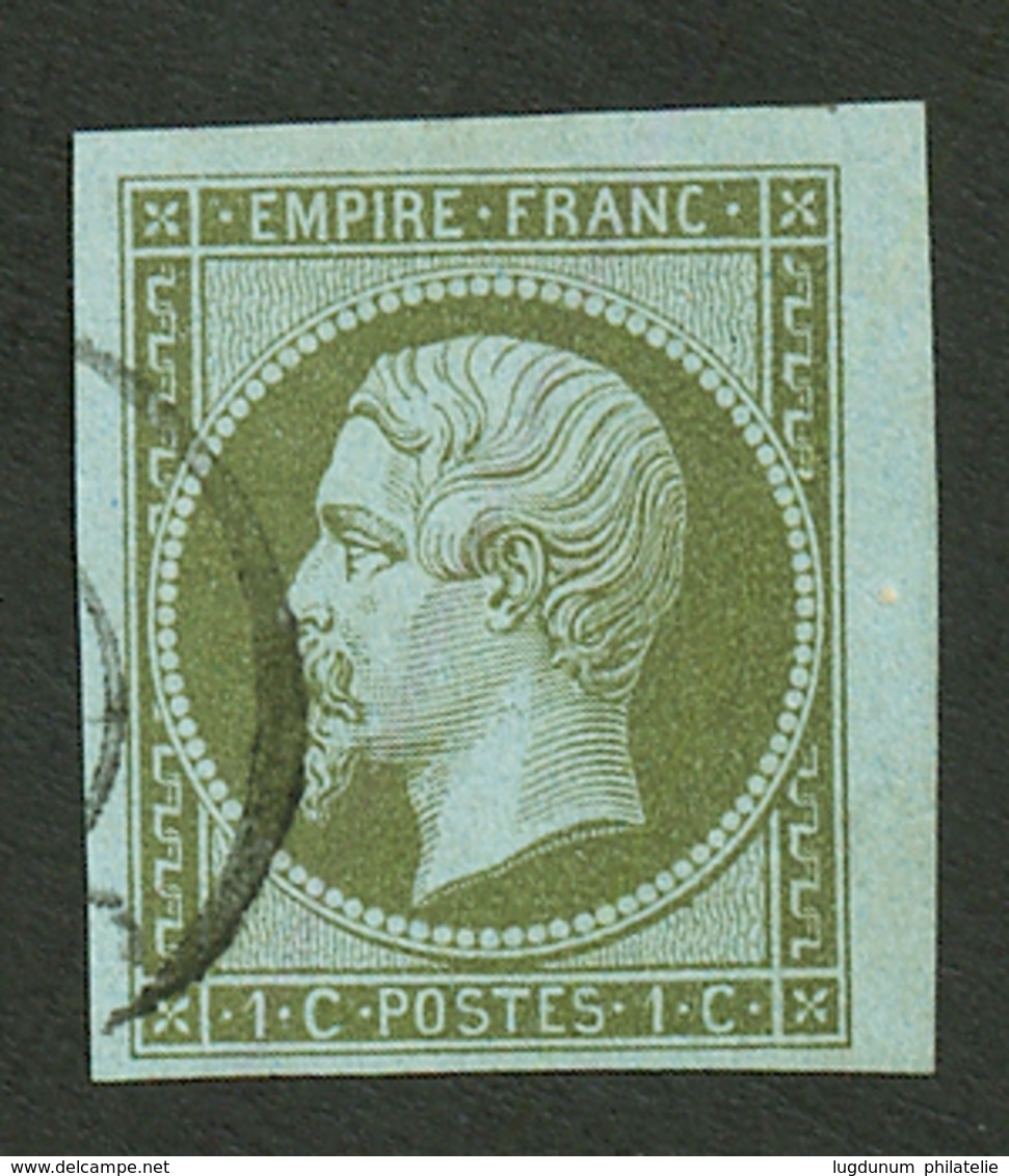 1c Empire (n°11) Coin De Feuille Obl. Signé Scheller. Superbe. - Autres & Non Classés