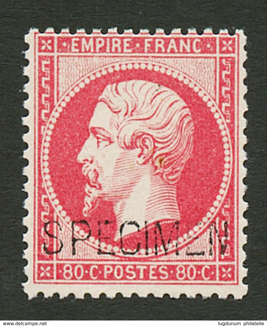 80c (n°24d) Surchargé SPECIMEN Neuf **. Cote 1300€. Signé BRUN. Certificat ROBINEAU (2003). Superbe. - Altri & Non Classificati