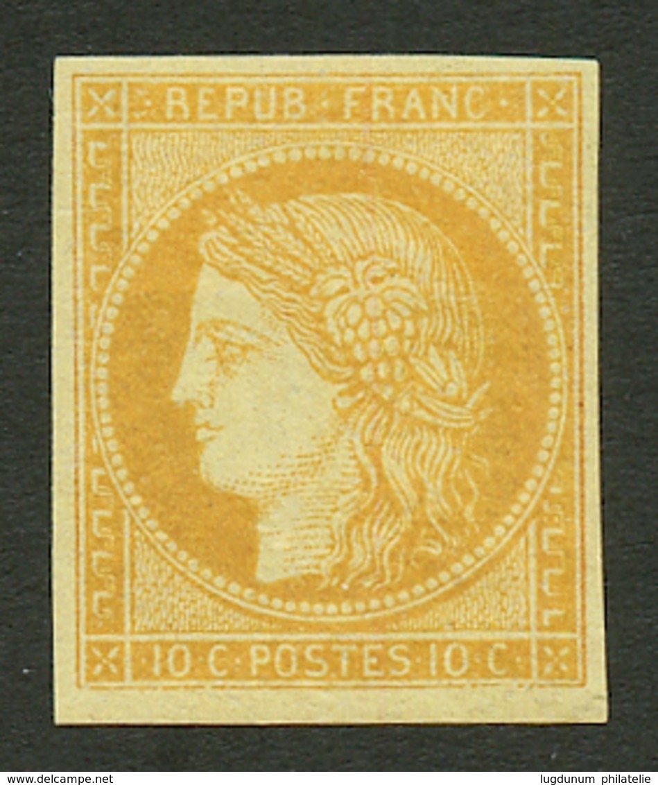 10c SIEGE REIMPRESSION GRANET (n°R36) Neuf *. Cote CERES 450€. Certificat ROBINEAU (2003). Rare. TB. - Autres & Non Classés