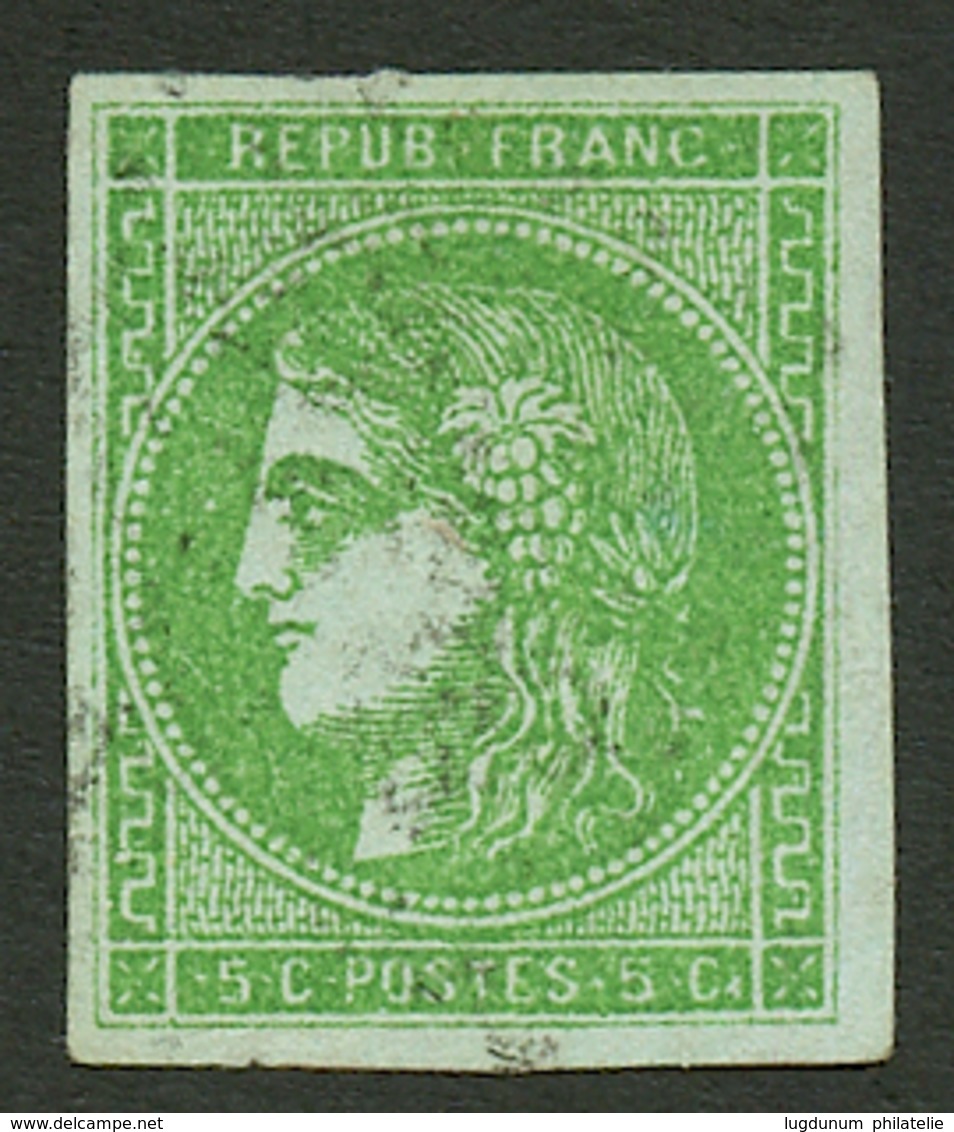 5c BORDEAUX Vert-Jaune Obl. Signé Scheller. TTB. - Other & Unclassified