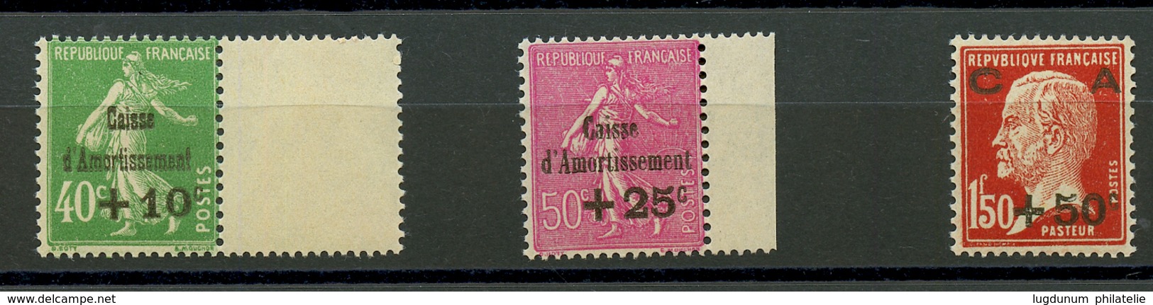 CAISSE D' AMORTISSEMENT Série N°253 à N°255 Neuf **. Cote 275€. Superbe. - Autres & Non Classés