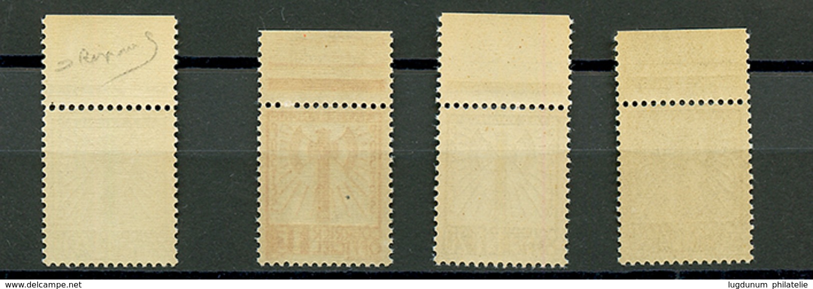 TIMBRES DE SERVICE : 70c (n°5) + 1F (n°6) + 1F20 (n°7) + 4F50 (n°11) Neuf **. Cote 2350€. Superbe. - Autres & Non Classés