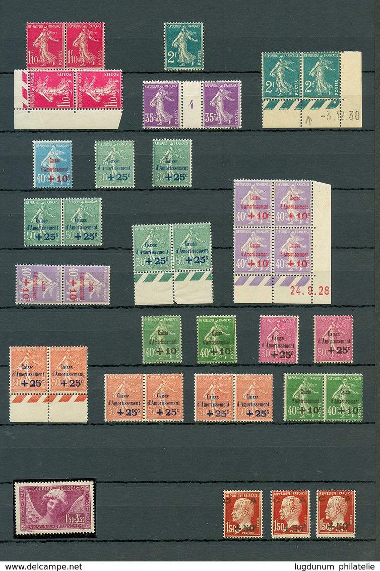 FRANCE - Superbe Stock Marchand Composé Uniquement De Bonnes Valeurs Semi-Moderne (1900-50). Tous Les Timbres Neuf ** Fr - Collections