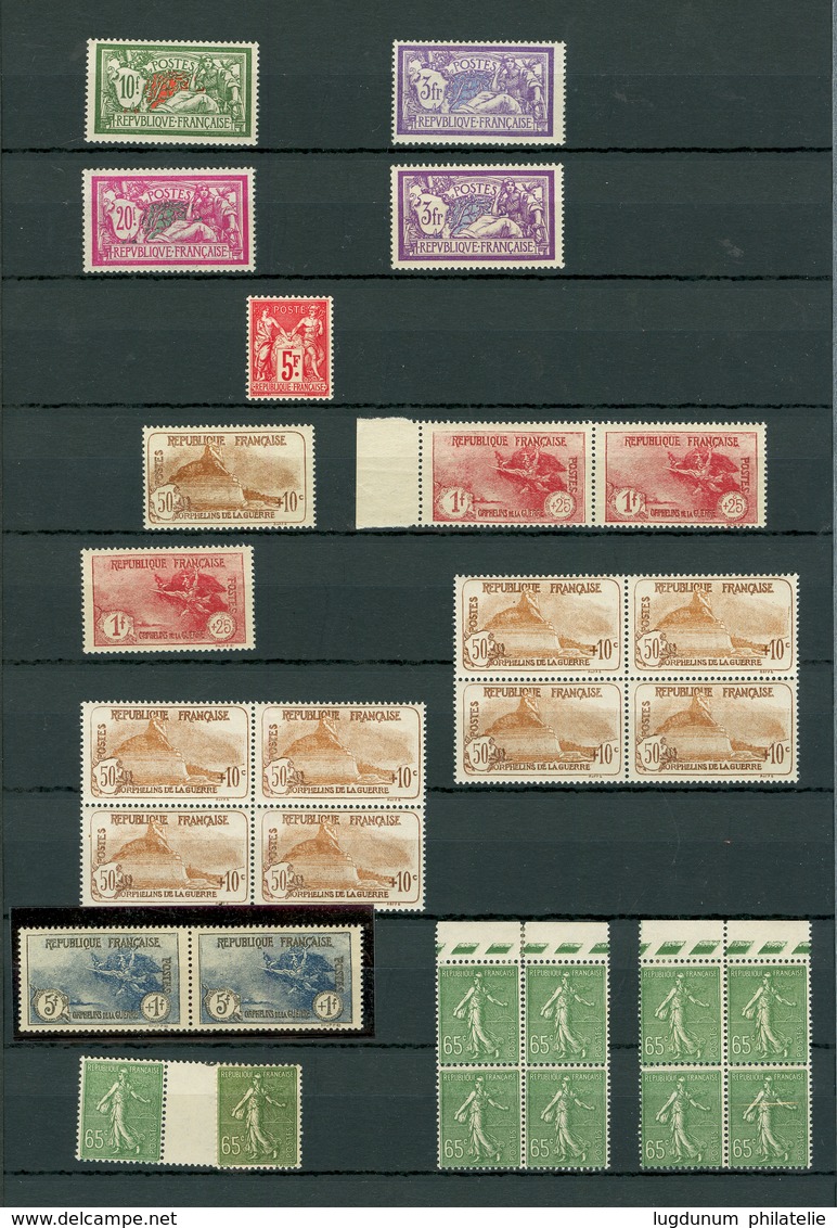 FRANCE - Superbe Stock Marchand Composé Uniquement De Bonnjes Valeurs Semi-Moderne (1900-50). Tous Les Timbres Neuf ** F - Collections