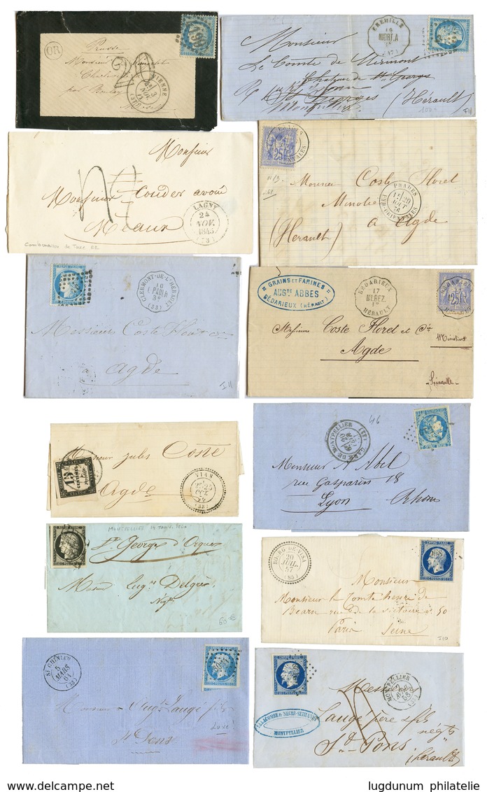 FRANCE - Lot De 27 Lettres Classiques Avec TB Oblitérations, Taxes...... Superbe. - Collections