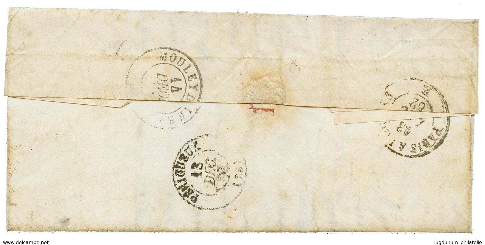 1862 20c (n°14) Obl. PC 948 + T.22 LA COQUILLE + OR Sur Lettre Avec Texte Daté "STE MARIE". TTB. - Other & Unclassified