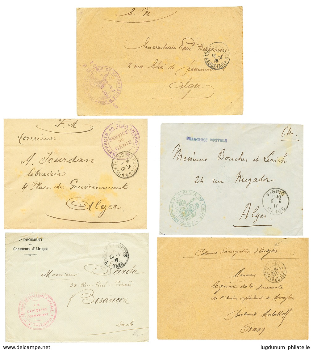 MAROC - POSTE MILITAIRE : 1914/21 Lot 17 Lettres. Superbe Qualité. - Army Postmarks (before 1900)