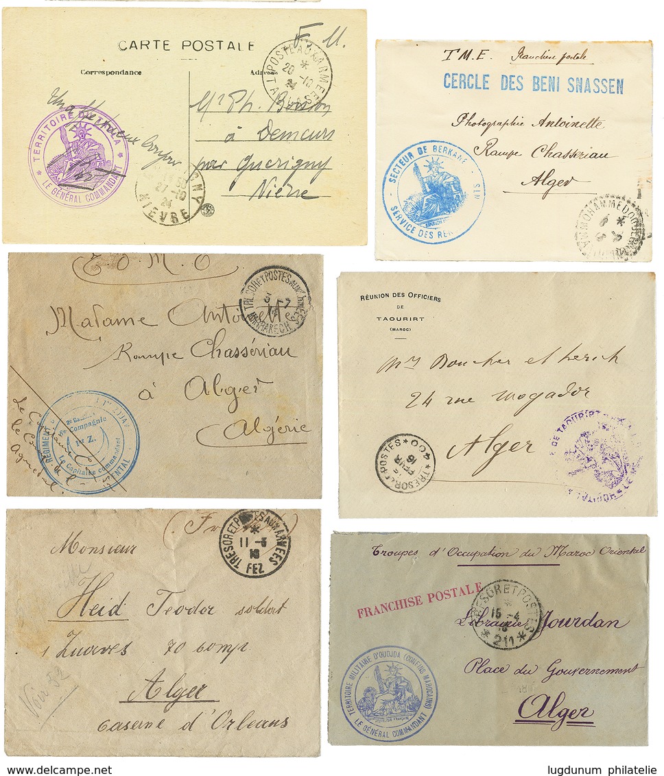 MAROC - POSTE MILITAIRE : 1914/21 Lot 17 Lettres. Superbe Qualité. - Army Postmarks (before 1900)