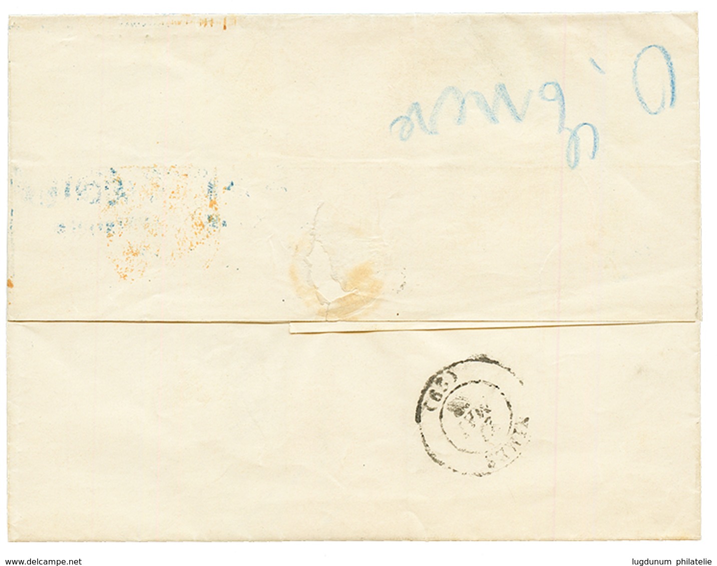 1868 10c (n°21)x4 Obl. ANCRE + CONSTANTINOPLE PAQ FR U Sur Lettre Pour La FRANCE. TB. - Autres & Non Classés