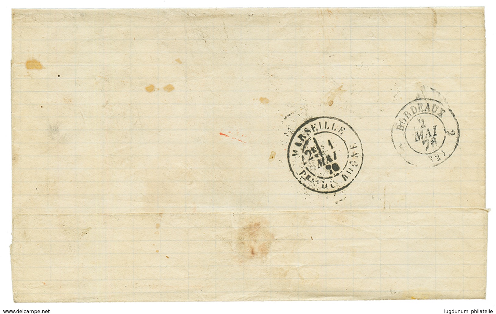 1876 30c CERES Obl. PORT-SAID EGYPTE Sur Lettre (pd) Pour La FRANCE. Signé CALVES. TB. - Other & Unclassified