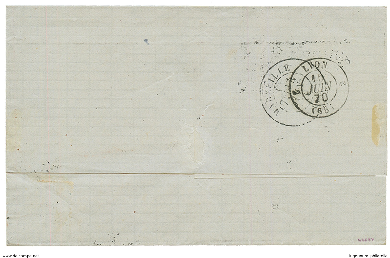 1870 40c (n°31) Obl. GC 5095 + SALONIQUE TURQUIE Sur Lettre Pour La FRANCE. Superbe. - Other & Unclassified