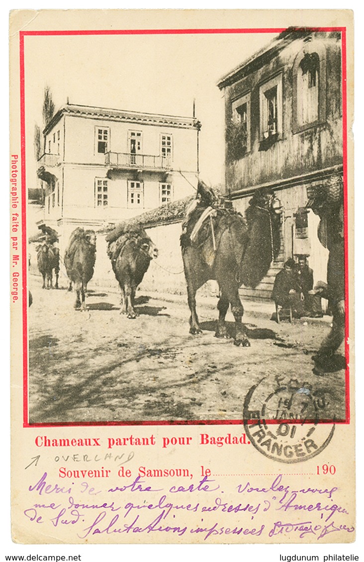 SAMSOUN Pour L' ARGENTINE : 1901 5c SAGE (x2) SAMSOUN TURQUIE Sur Carte Pour BUENOS-AIRES (ARGENTINE). TB. - Autres & Non Classés