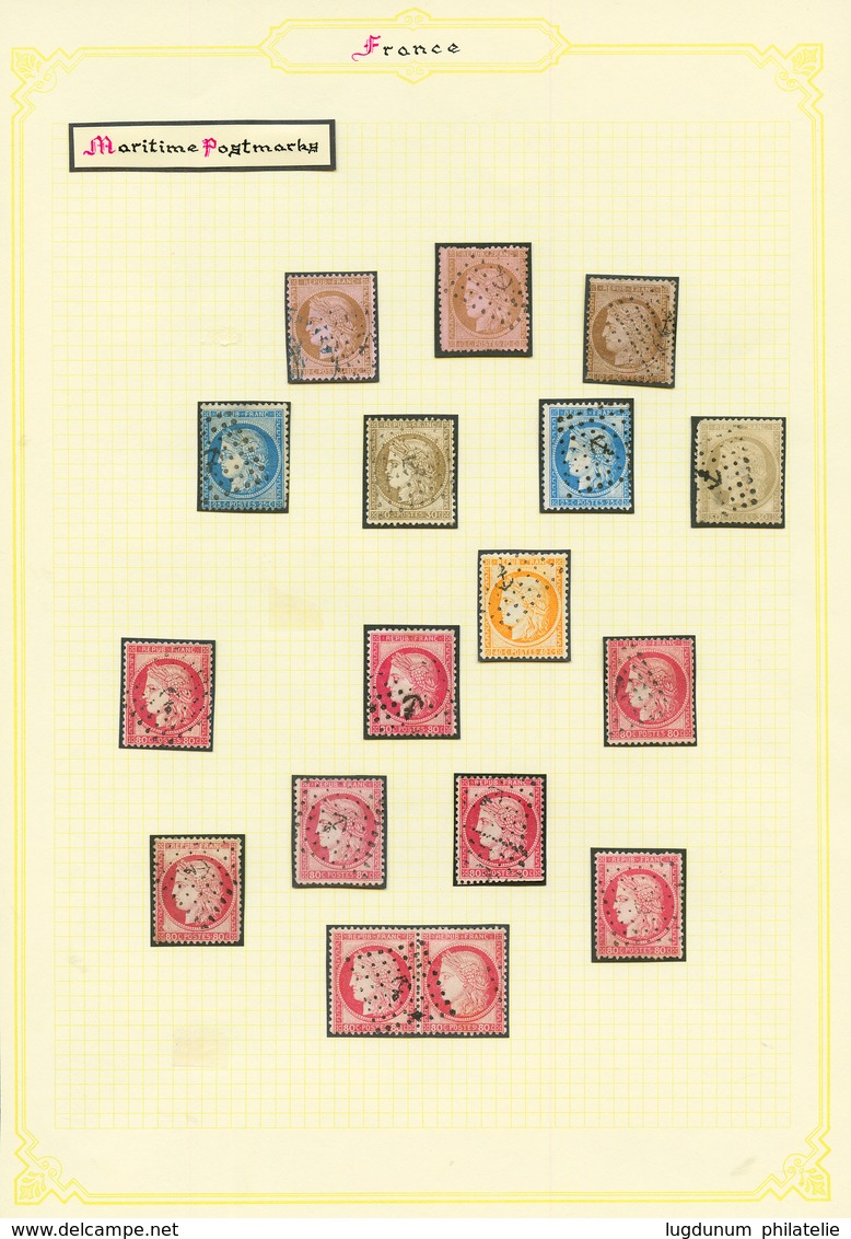 Magnifique Collection D' Oblitérations ANCRE Sur 68 Timbres Entre 1c (n°11) Et 80c CERES. A Voir. TTB. - Other & Unclassified