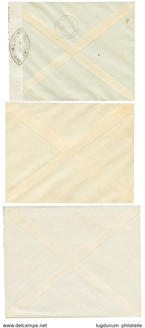 CAMEROUN : 1941/42 Lot 3 Lettres Dont SPITFIRE N°245,246, AMBULANCE LAQUINTINIE, CENSURE ....TTB. - Other & Unclassified