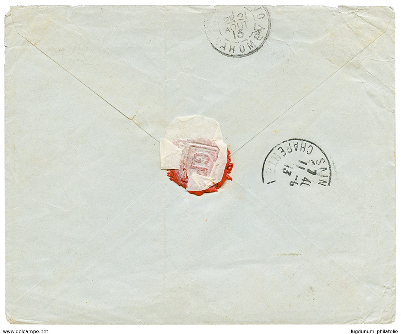 "SAKETE" : 1913 05 S/ 4c (x2) Obl. DAHOMEY SAKETE Sur Enveloppe Pour La FRANCE. TB. - Autres & Non Classés