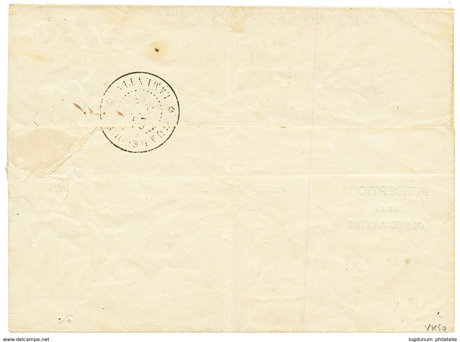 1878 40c TAXE (n°3) Bord De Feuille Obl. GUADELOUPE POINTE A PITRE + Taxe 4 Sur Lettre Avec Texte Pour LAMENTIN. Timbre  - Other & Unclassified