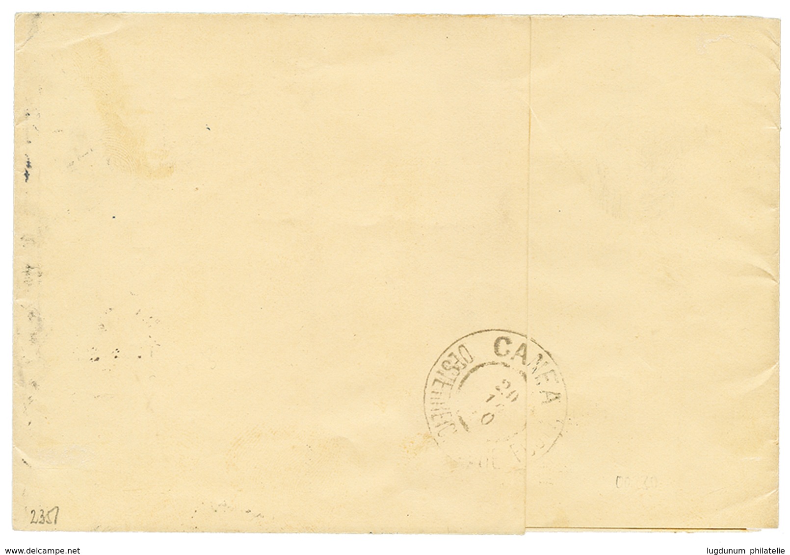 CANEA : 1910 GERMANIA 3pf Canc. BERLIN On Complete Wrapper (DRUCKSACHE) To CANEA Taxed On Arrival With CRETE 5l POSTAGE  - Levant Autrichien