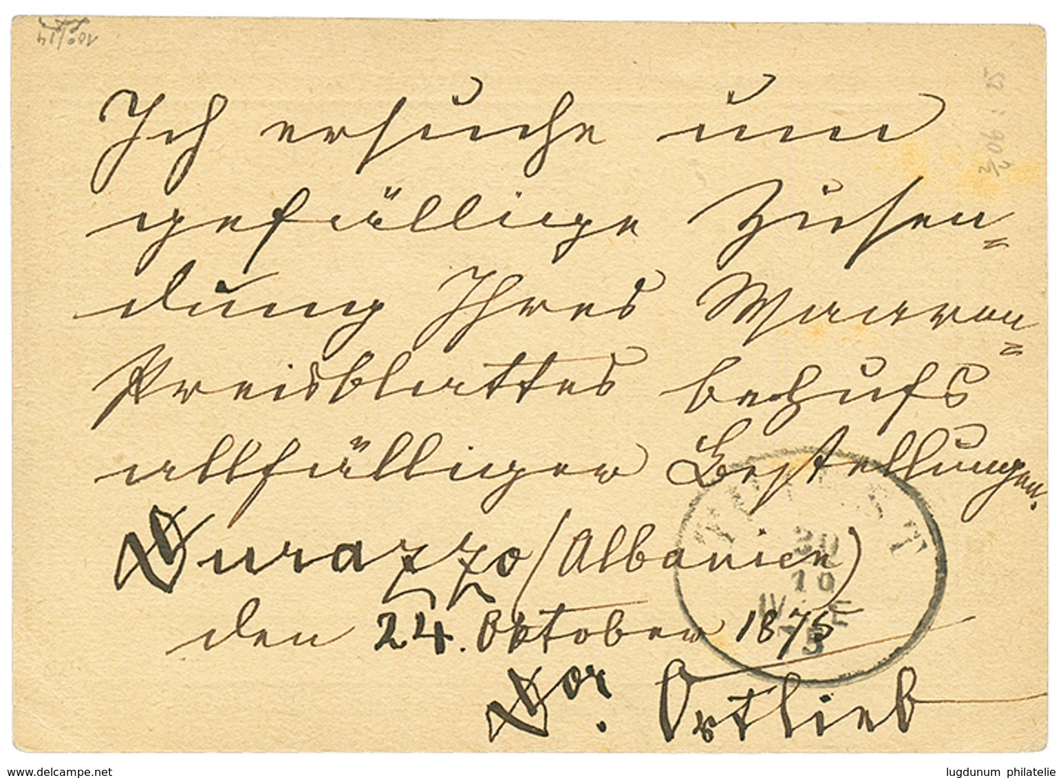 DURAZZO : 1875 P./Stat 5s Datelined "DURAZZO ALBANIEN" Via TRIESTE To INNSBRUCK (Tirol). Scarce. Vf. - Eastern Austria