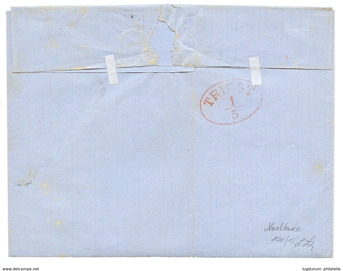 METELINE : 1868 10s Canc. METELINE + "10" Tax Marking On Cover To TRIESTE. Vvf. - Levant Autrichien