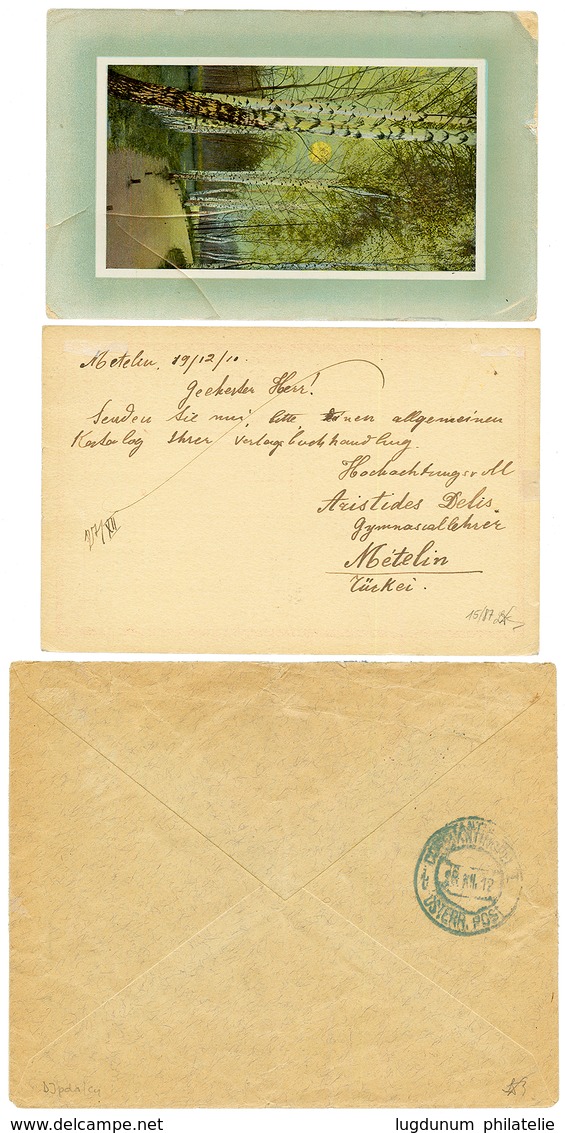METELINO : 1910/14 Lot 3 Covers From METELINO. Vvf. - Levant Autrichien