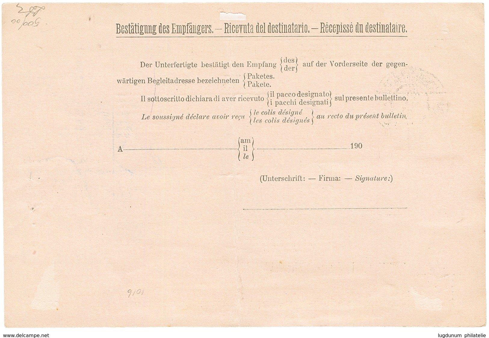 SCIO :1905 2 PIASTER + 5 PIASTER On 1k Canc. SCIO On "MANDAT DE POSTE INTERNATIONAL" To SWITZERLAND. Vvf. - Levant Autrichien