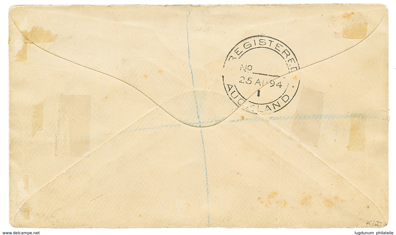 1894 COOK ISLANDS 1d+ 1 1/2d+ 2 1/2d + 10d Canc. RAROTONGA On REGISTERED Envelope To LONDON. Vf. - Cook