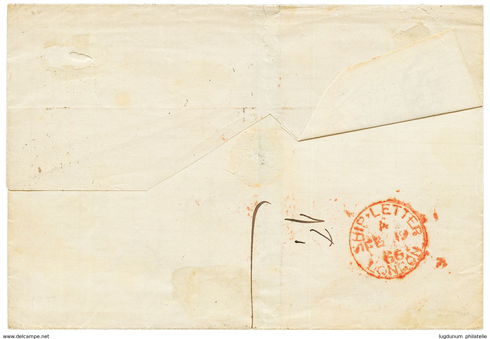 1866 GB/1F60 + "8" Tax Marking Erased + "10" Tax Marking On Cover Fgrom PORT AU PRINCE To FRANCE. Vf. - Haïti