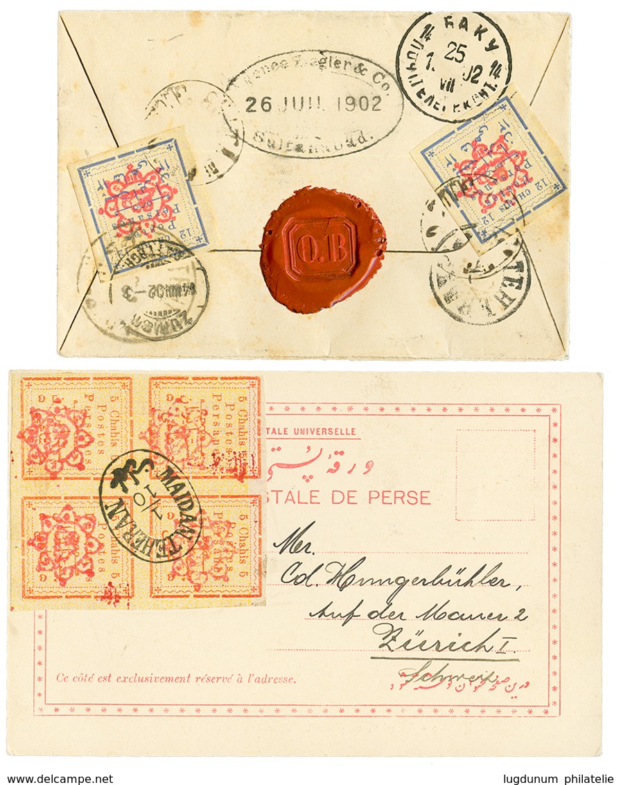 PERSIA : 1902/05 2 Interesting Covers To SWITZERLAND. Superb. - Iran