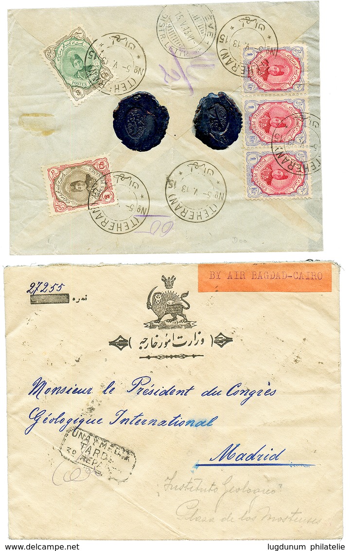 1913/25 2 Interesting Covers To SPAIN Or SWITZERLAND. Vvf. - Iran