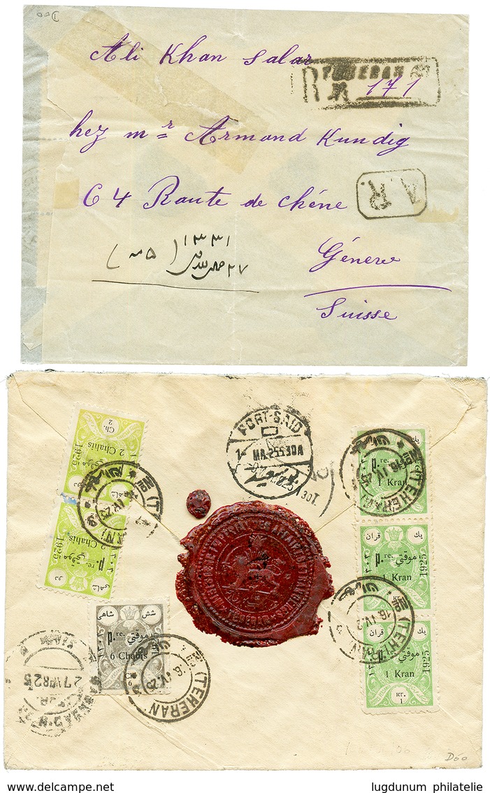 1913/25 2 Interesting Covers To SPAIN Or SWITZERLAND. Vvf. - Iran