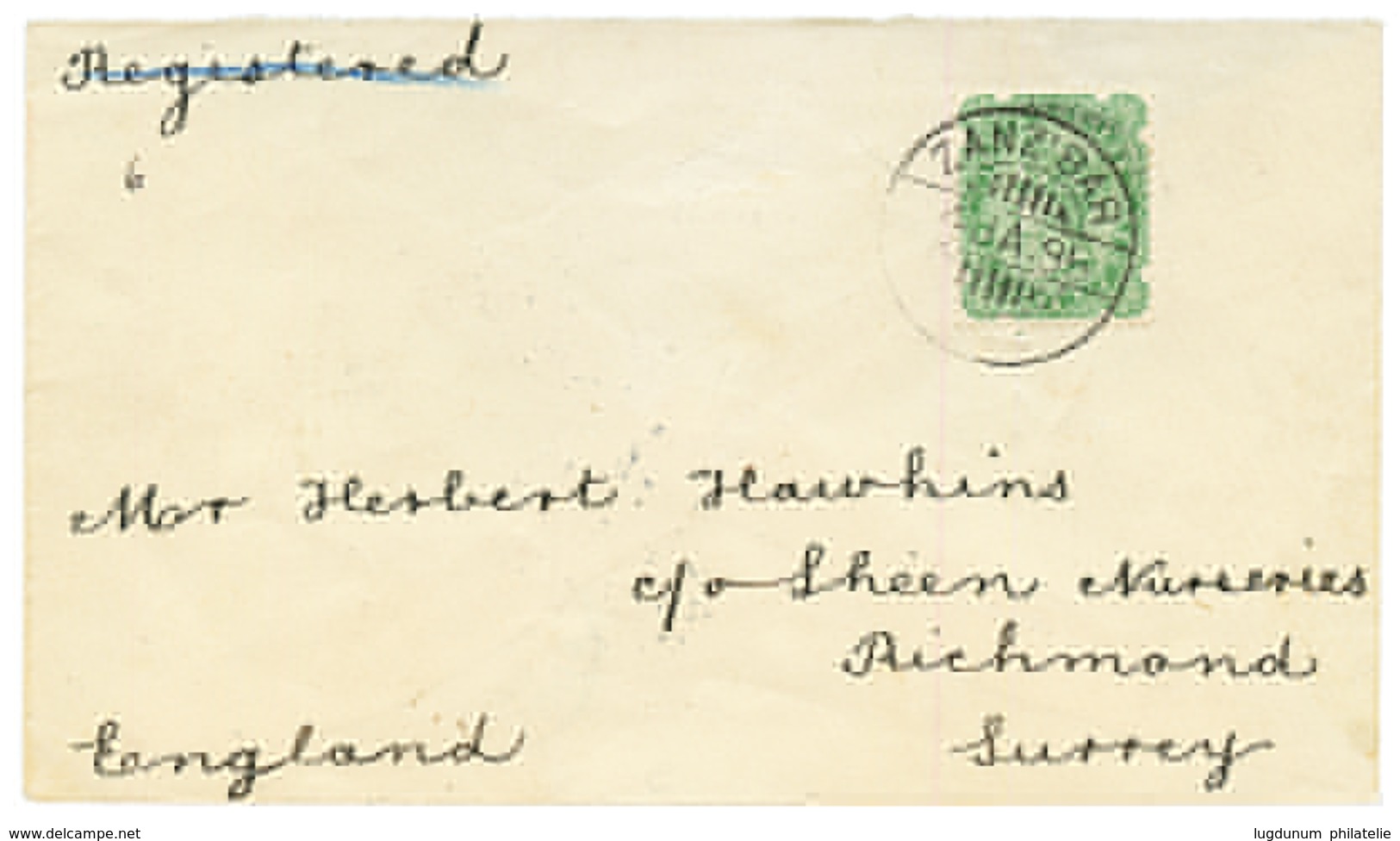 1895 INDIA 2a 6p Canc. ZANZIBAR On Envelope To ENGLAND. Verso, ADEN. Superb. - Other & Unclassified