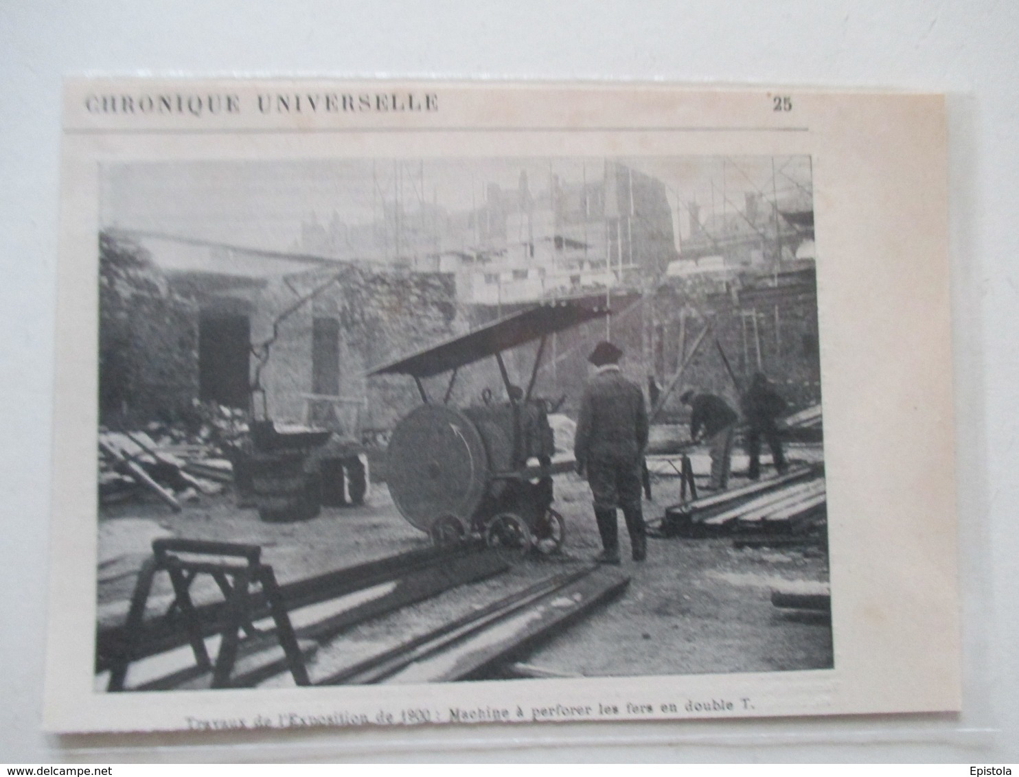 PARIS - Travaux Exposition Universelle De 1900 - Machine à Perforer Les Fers -  Coupure De Presse De 1898 - Andere Toestellen