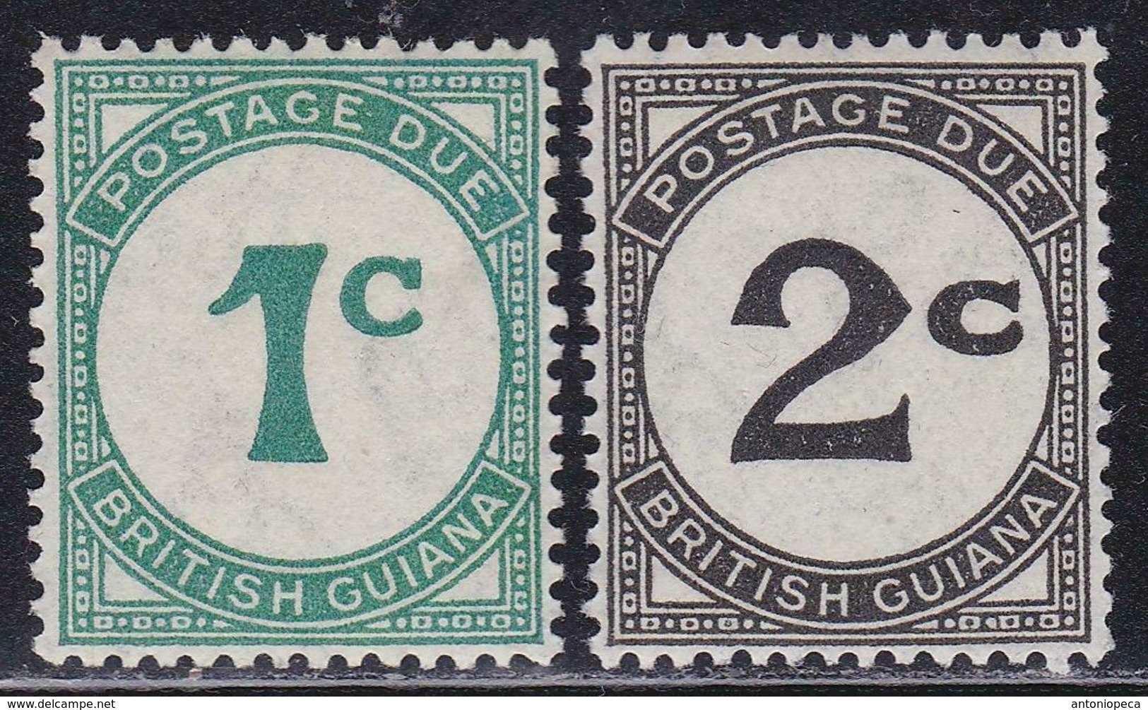 BRITISH GUYANA 1940 Postage Due 1c And 2c Ordinary Paper MNH - Guyana Britannica (...-1966)