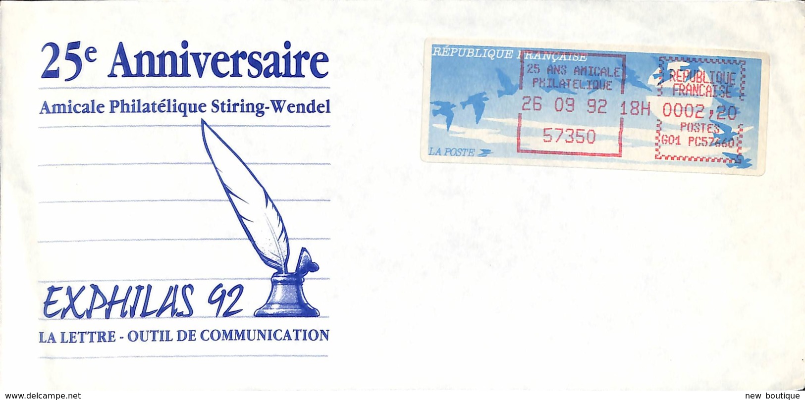 NB - [404824]B/TB//-France 1992 -  Oiseaux - Lettres & Documents