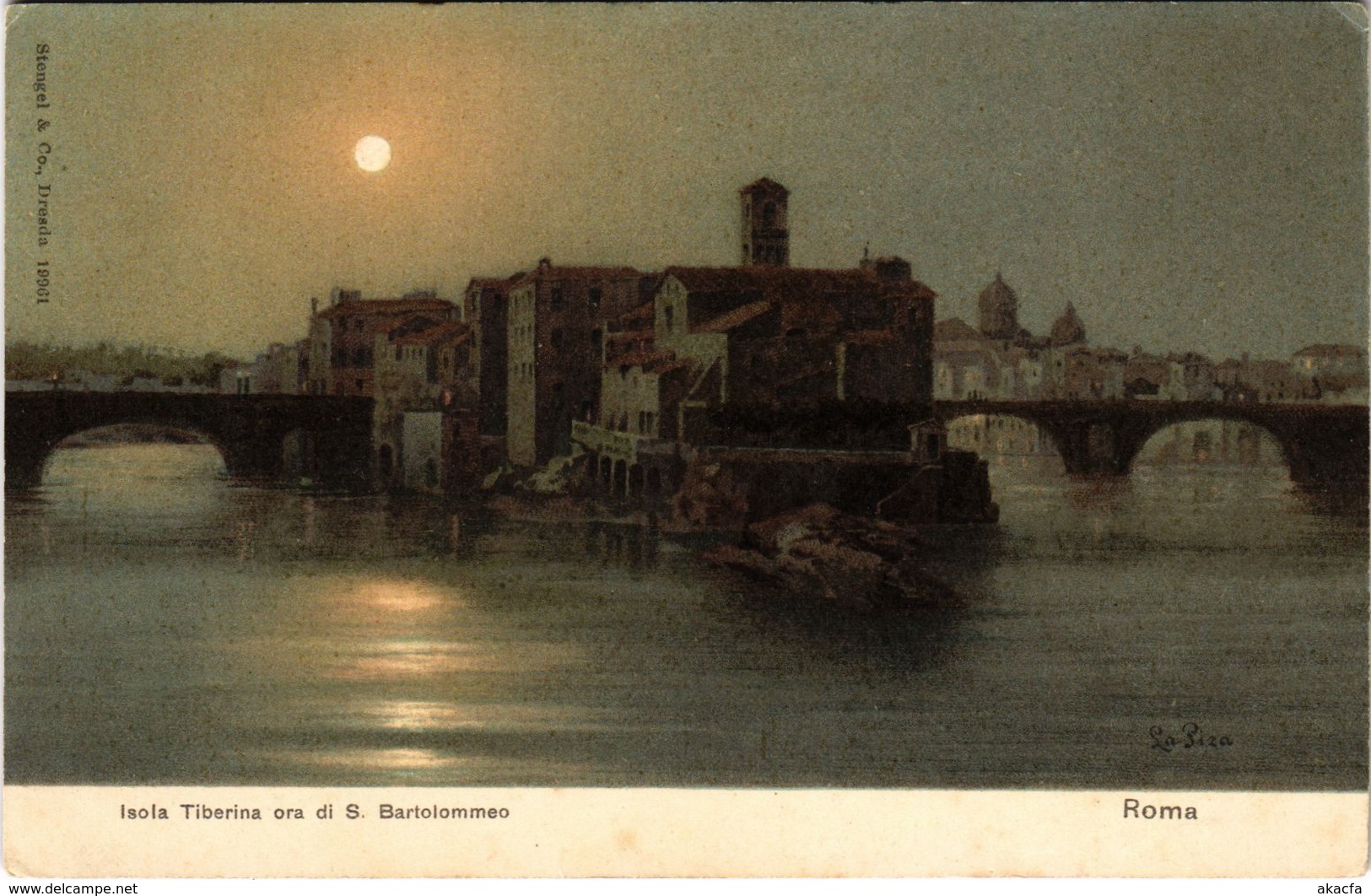 CPA ROMA Isola Tiberina Ora D. S. Bartolommeo ITALY (803131) - Fiume Tevere