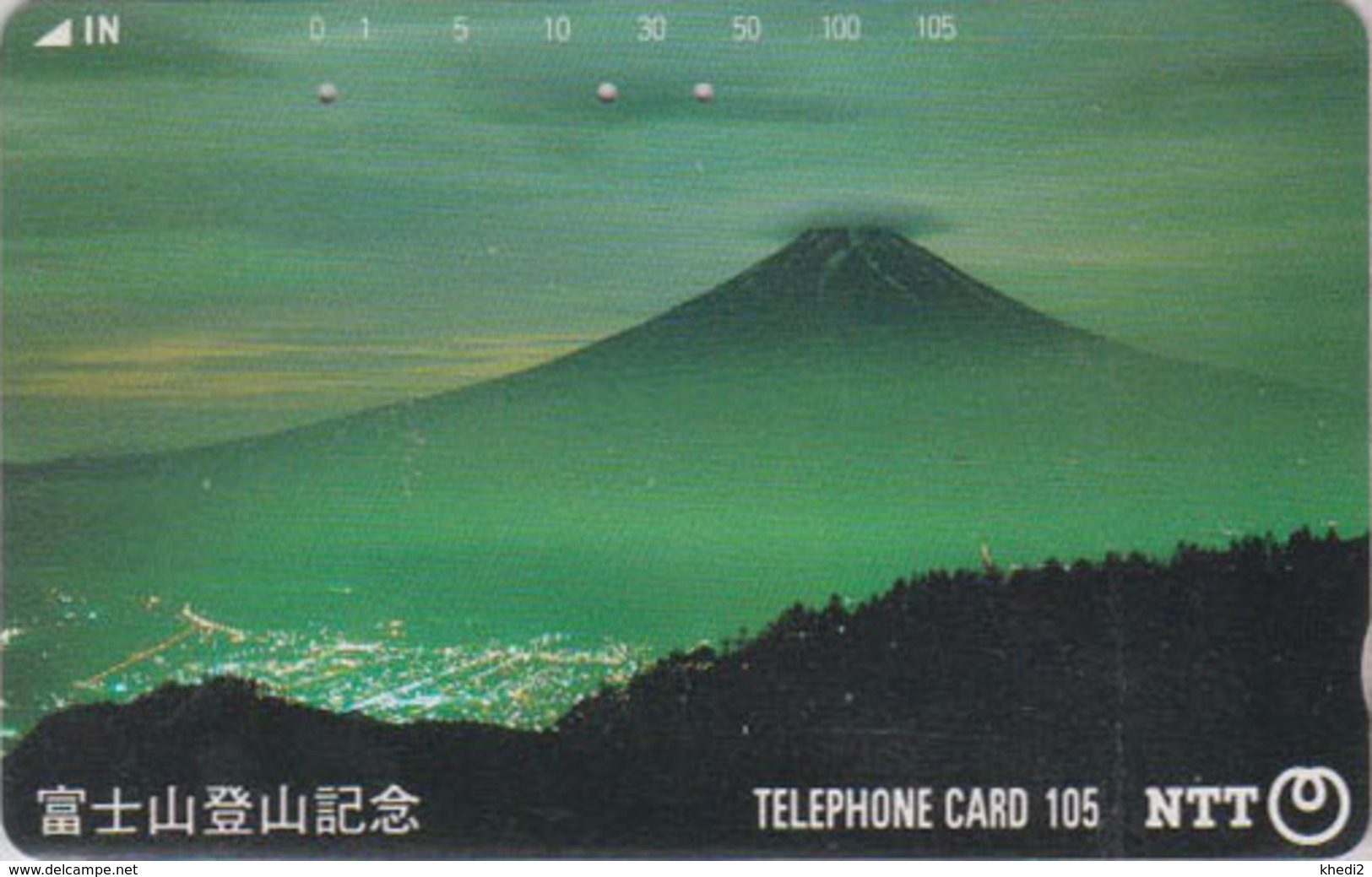 TC JAPON / NTT 290-171 A - Paysage Montagne - MONT FUJI - Mountain Landscape JAPAN Phonecard - Volcans