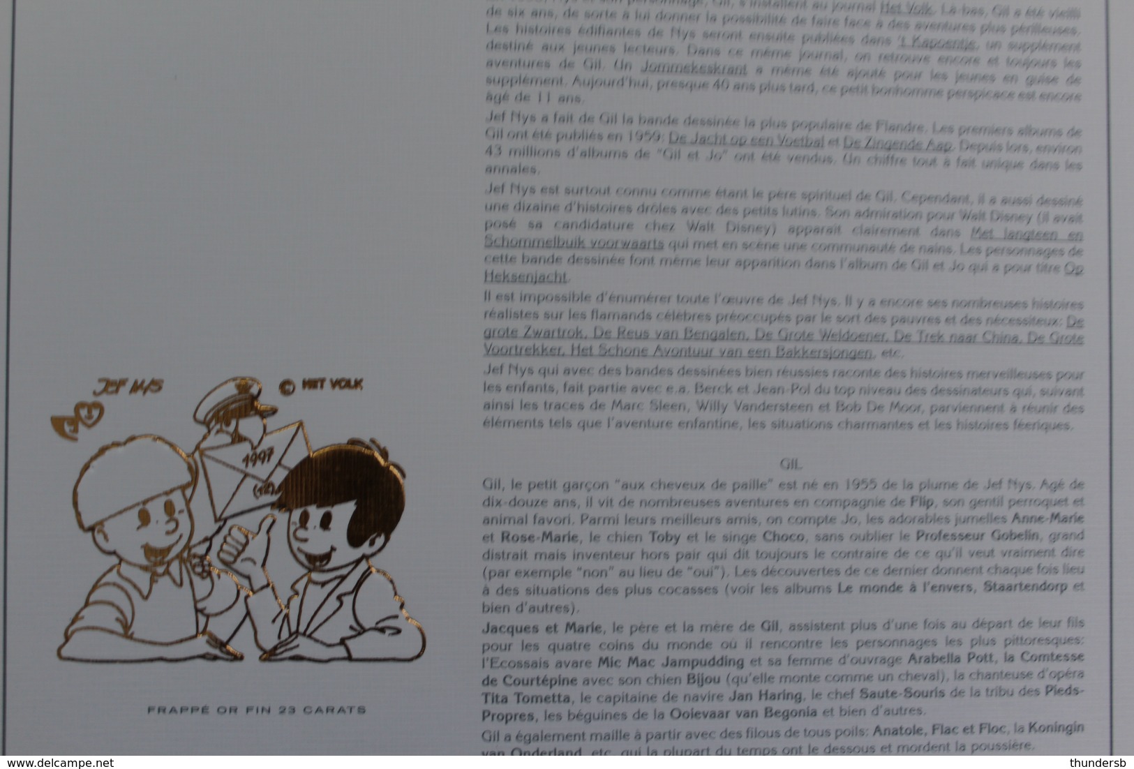2707 'Gil' - Feuillet D'Art - Tirage: 500 Exemplaires - Fumetti