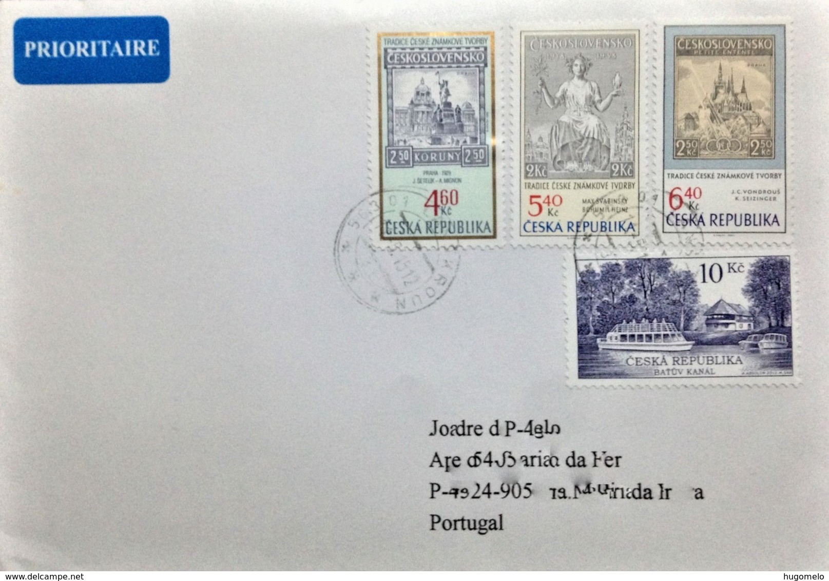 Czech Republic, Circulated Cover To Portugal, "Batuv Channel", "Ships", "Architecture", 2015 - Brieven En Documenten