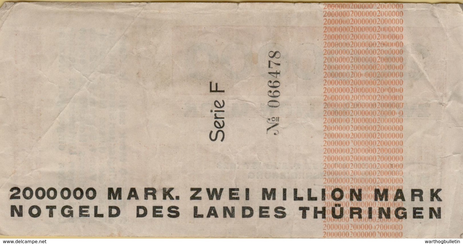 1923 Weimar Germany Notgeld (local Issue) 2 Million Marks ** Designed By The Bauhaus Group**  VERY RARE!! - [11] Local Banknote Issues