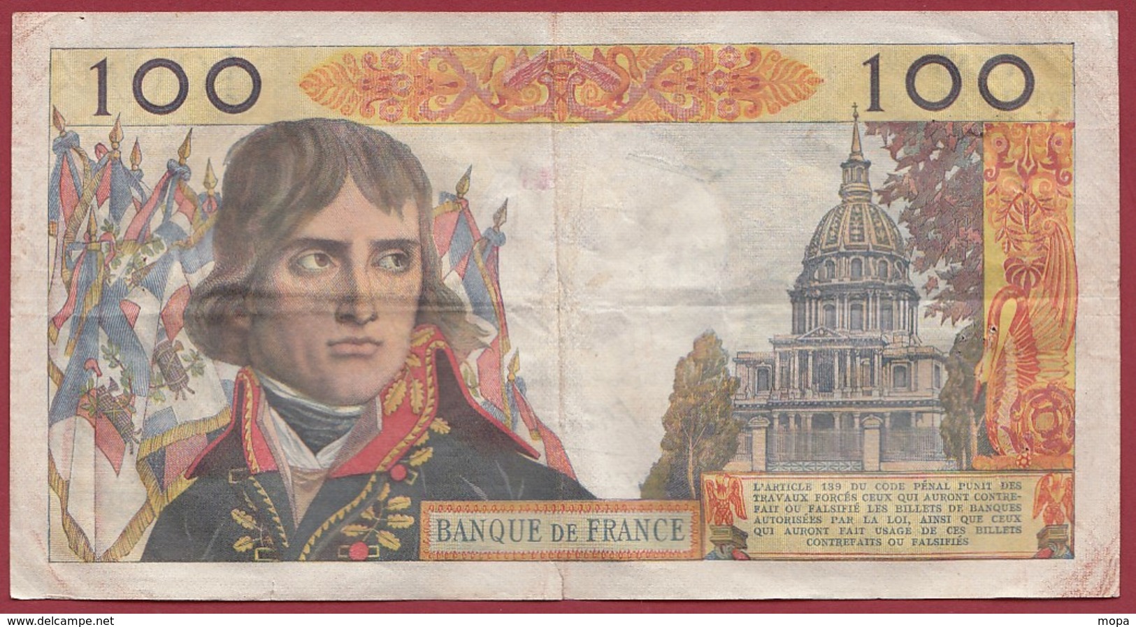 100 NF "Bonaparte" Du 01/09/1960.L----VG/TTB--ALPH.V.77---COUPURE A 17H30 - 100 NF 1959-1964 ''Bonaparte''