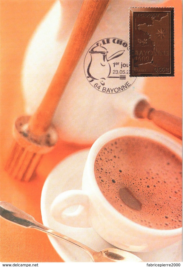 Série Des 3 Cartes Maximum Timbres YT 4357, 4361 Et 4365, Le Chocolat, 1er Jour 23 05 2009 Bayonne 64 TBE 3 Scans - 2000-2009