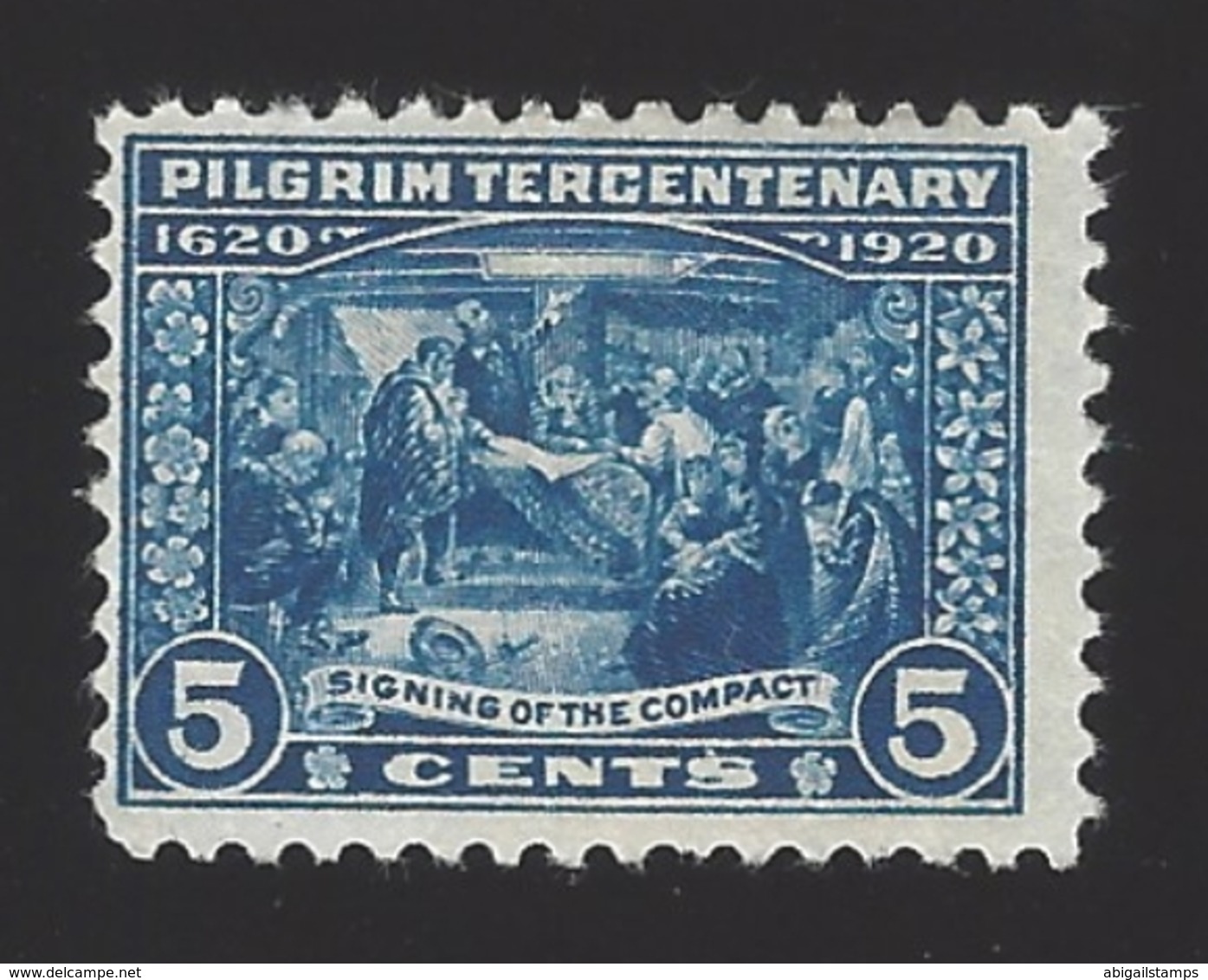 US #550 1920 Deep Blue Perf 11 Unwmk Mint OG LH F-VF SCV $35 - Unused Stamps