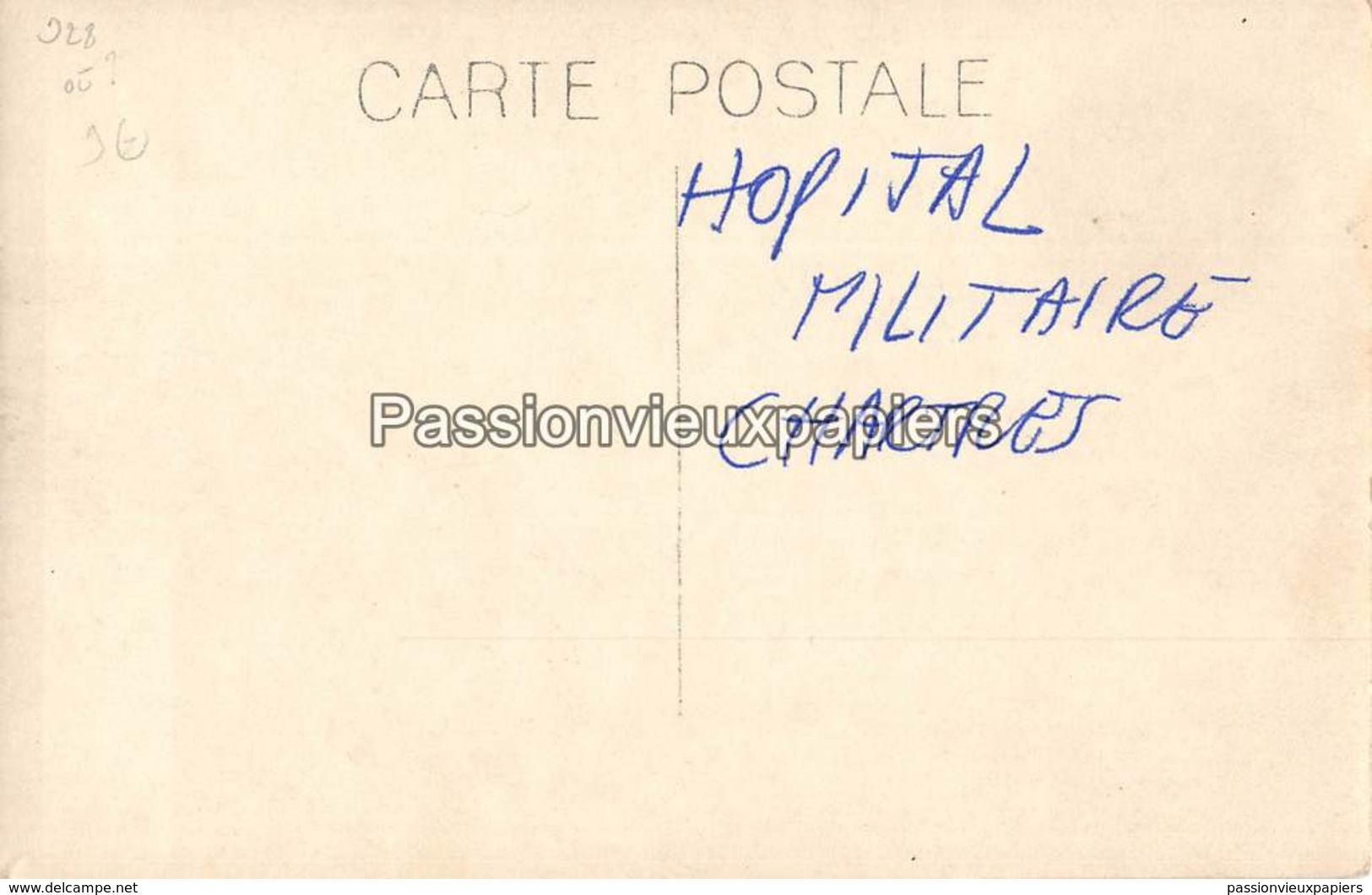 CARTE PHOTO CHARTRES HOPITAL MILITAIRE - Chartres