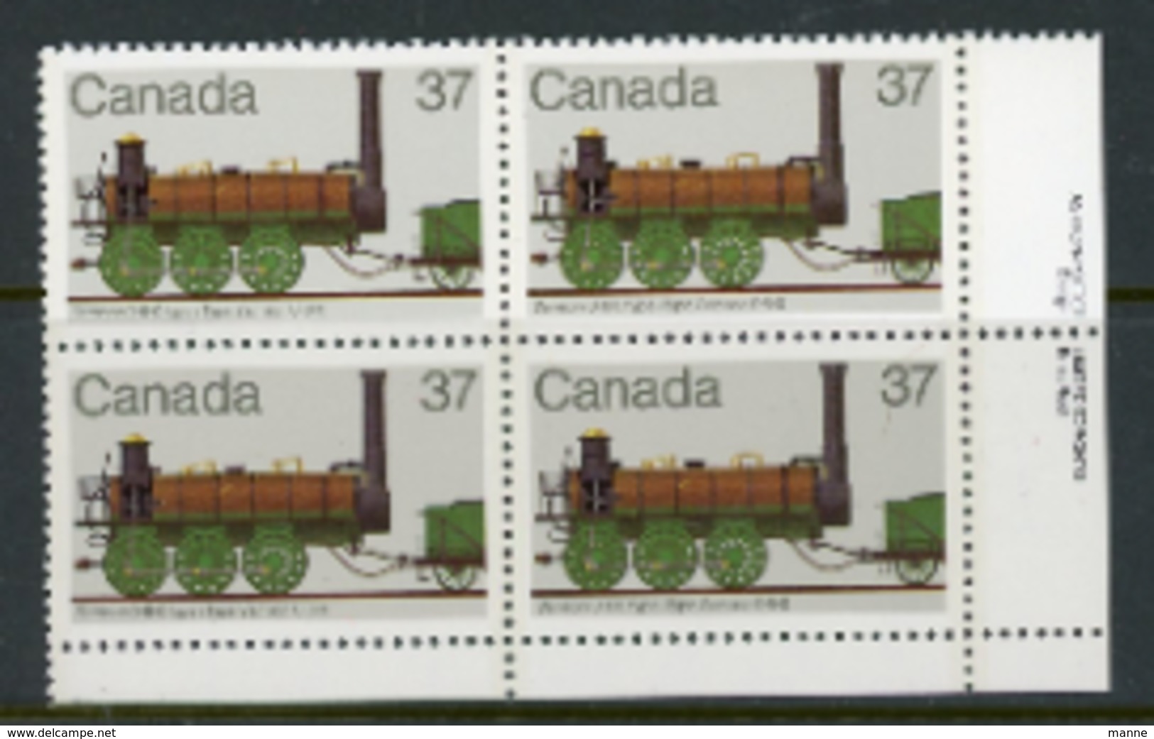 Canada 1983 MNH "Locomotives" - Unused Stamps