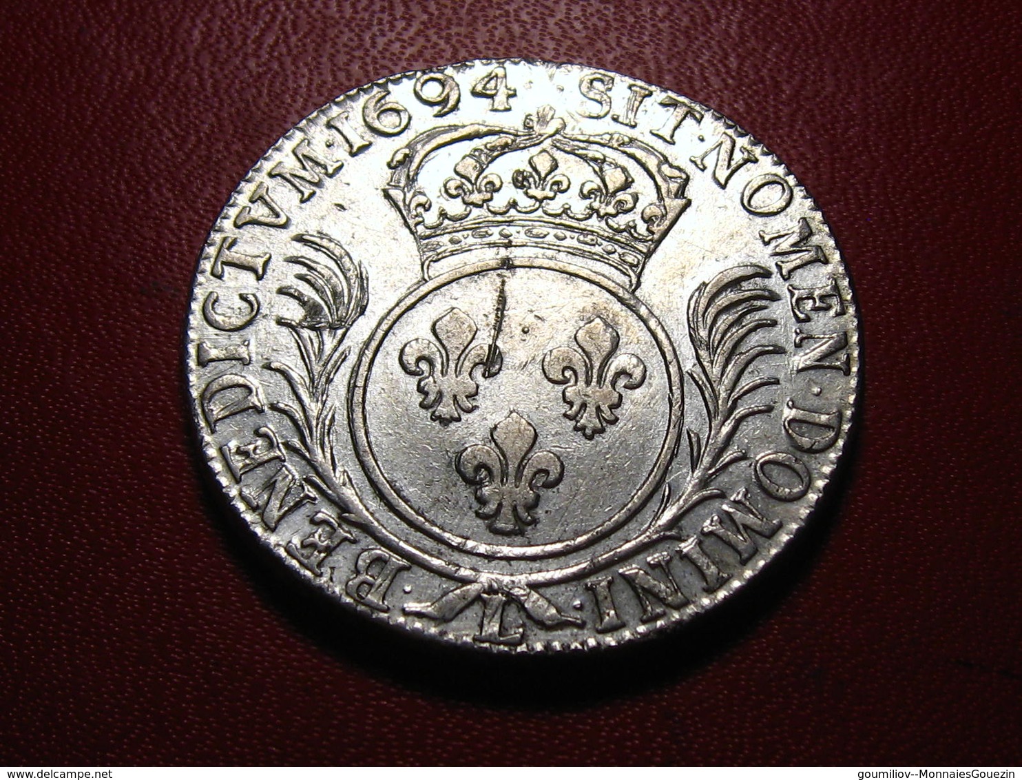 France - Écu Aux Palmes 1694 L Bayonne Louis XIV 8062 - 1643-1715 Ludwig XIV.